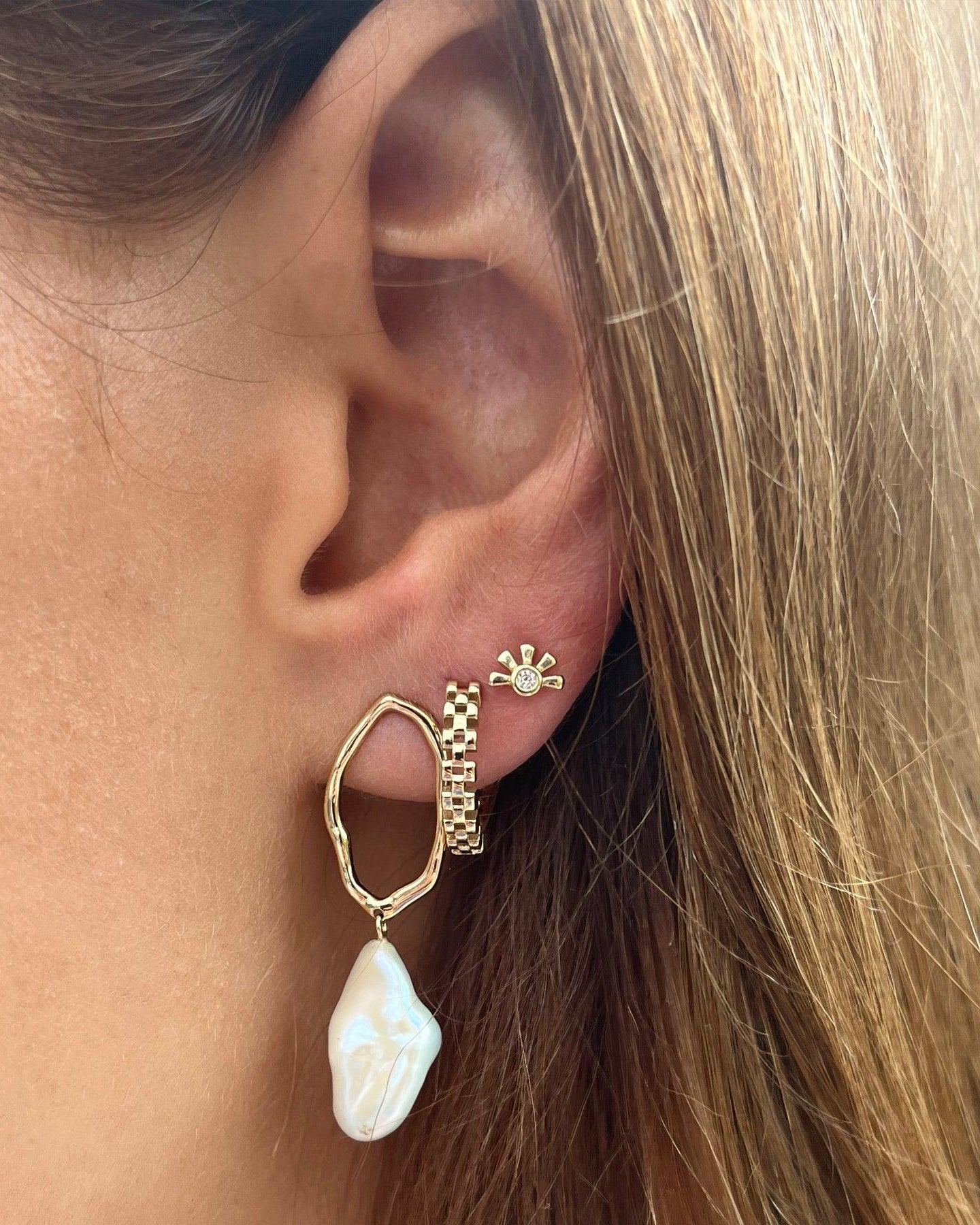 Pearl Baroque Earring - Swing Jewels