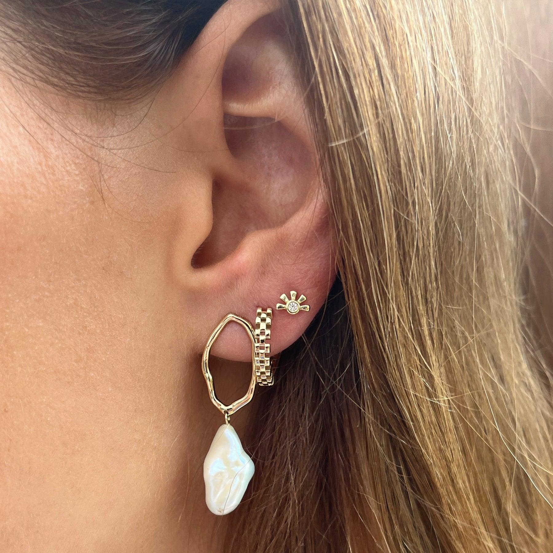 Pearl Baroque Earring - Swing Jewels